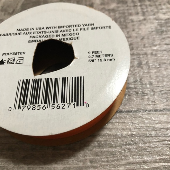 Offray Lot of 4 & 1 Michaels Craft Ribbon Spools (3) NWT & (2) Pre-Owned Orange - Picture 9 of 15